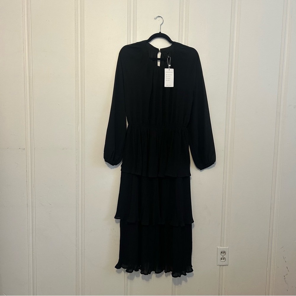 Elegant Black Tiered Dress